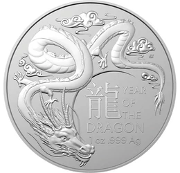 Anul dragonului, 1 dolar, argint, Australia, 2024