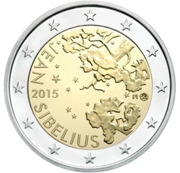  2 euro, Jean Sibelius, 2015, Finlanda
