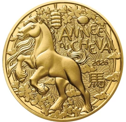 0,25 euro, Anul Calului, cal cabrat, , cupru, nichel, 15,8 g, Franţa, 2026