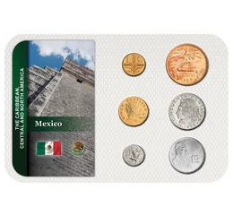 1, 5, 10, 20, 50 centavo, 1 peso, ,  , 0, Mexic, 1950-1987