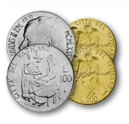 10, 20, 50, 100, 200 lire, ,  , 0, Vatican, 1981