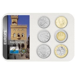 10, 50, 100, 200, 500, 1000 lire, ,  , 0, San Marino, 1974-1997