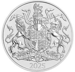 5 lire, Stema regală britanică, , fineţe, cupru, nichel, 28,28 g, Marea Britanie, 2025