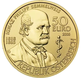 Salvatorul mamelor, 50 euro, aur, Austria, 2008