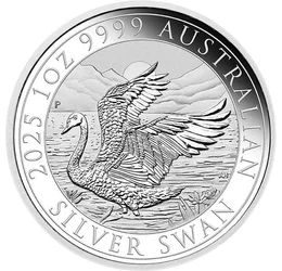 Lacul lebedelor, 1 dolar, argint, Australia, 2025