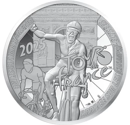 Tour de France şi Arcul de Triumf, 10 euro, argint, Franţa, 2025