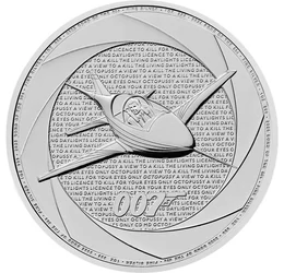 Vehiculul miraculos al lui James Bond, 2 lire, argint, Marea Britanie, 2025