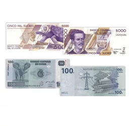 Banii care atrag norocul, diferite bancnote, Ecuador, Congo, Serbia, Sudan, Thailanda