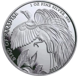 Pasărea paradisului, 1 kina, argint, Papua Noua Guinee, 2023
