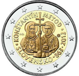  2 euro, Chiril şi Metodie, 2013, Slovacia