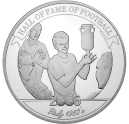 Facchetti, câştigătorul onorific al Balonului de Aur, 2000 şilingi, argint, Uganda, 2006