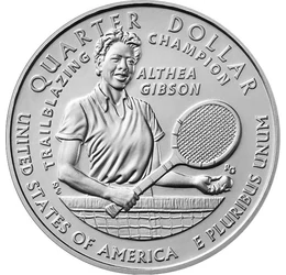 25 cenţi, Althea Gibson, , cupru, nichel, 5,64 g, SUA, 2025