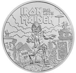 5 lire, Monstrul Iron Maiden, cupru, nichel, 28,28 g, Marea Britanie, 2025