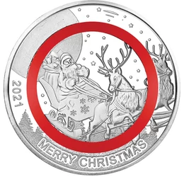 FJ/ 1/2 dolar, Moş Crăciun, 2021, Insulele Fiji