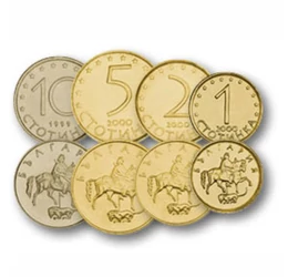 1, 2, 5, 10, 20, 50 stotinci, 1, 2 leva, ,  , , Bulgaria, 1999-2015