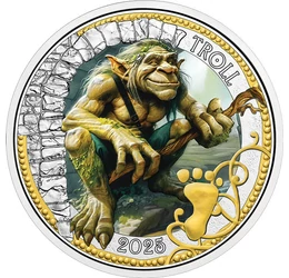 3 euro, Trol colorat, amprentă, , cupru, nichel, 25 g, Austria, 2025