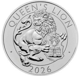 5 lire, Leul reginei cu stemă, , cupru, nichel, 28,28 g, Marea Britanie, 2026