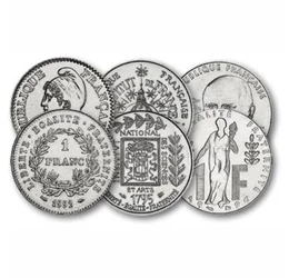 5 x 1 franc, , nichel, 6 g, Franţa, 1988-1996