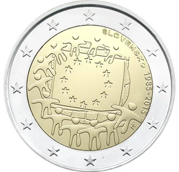  2 euro,Steagul Europei,Slovacia,2015, Slovacia