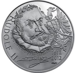  200 kč, Rudolf II, Ag, proof, 2012, Cehia