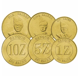1, 5, 10 zaire, ,  , 0, Zaire, 1987-1988