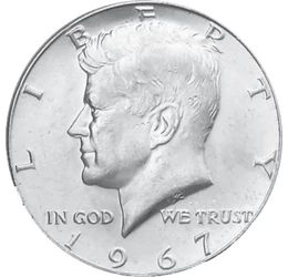 1/2 dolar, Kennedy, argint, SUA