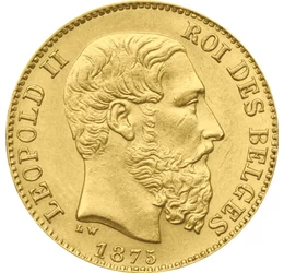  20 franci, Leopold II, 1866-1882, Belgia