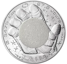 10 euro, Marte pe mănuşii astronautului, , argint de 333/1000, 13 g, Franţa, 2025