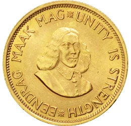 Aurul lui Van Riebeck, 2 rand, aur, Republica Africa de Sud, 1961-1983 