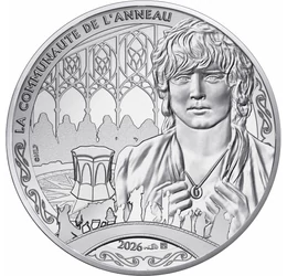10 euro, Frodo şi  Frăţia Inelului, , argint de 333/1000, 13 g, Franţa, 2026