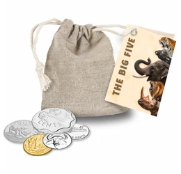 Vânaţi „Big Five”!, 1 dinar, 5 cenţi, 10 santims, 20 cenţi, 50 piaştrii, Algeria, Eritrea, Etiopia, Sudanul de Sud, Swaziland, 1977-2015