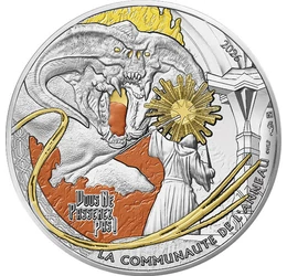 10 euro, Gandalf şi Balrogul, , argint de 333/1000, 13 g, Franţa, 2026