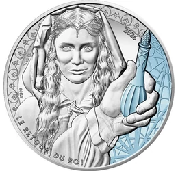 Galadriel şi lumina stelei Eärendil, 10 euro, argint, Franţa, 2026