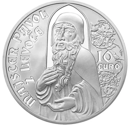 Genialul artist al oraşului Levoča, 10 euro, argint, Slovacia, 2012