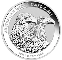 1 dolar, Acvile cu coadă pană, , fineţe, argint de 999,9/1000, 31,1 g, Australia, 2026