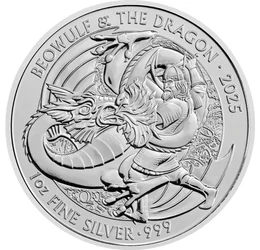 GB/ 2 lire, Beowulf şi dragonul,Ag,2025, Marea Britanie