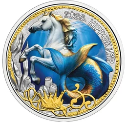 3 euro, Hipocamp colorat, coroană, , cupru, nichel, 16 g, Austria, 2026