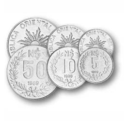 5, 10, 50, 100, 200, 500 peso nou, ,  , 0, Uruguay, 1989