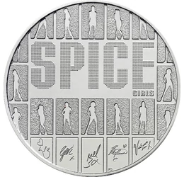 5 lire, Spice Girls, siluete, cupru, nichel, 28,28 g, Marea Britanie, 2026