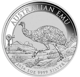 1 dolar, Emu, , fineţe, argint de 999,9/1000, 31,1 g, Australia, 2026