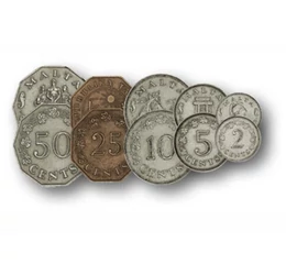 2, 3, 5 mil, 1, 2, 5, 10, 25, 50 cenţi, ,  , 0, Malta, 1972-1982