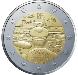 400 de ani ai Marinei Militare Franceze, 2 euro, Franţa, 2026
