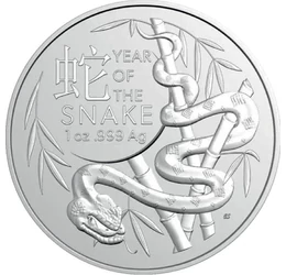 AUS/ 1 dolar, Anul Şarpelui, 1uAg, 2025, Australia