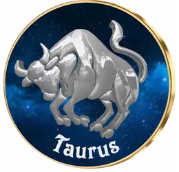 Taur, medalie zodiac, ambalată exclusiv 