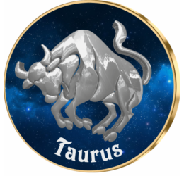 Taur, medalie zodiac, ambalată exclusiv 