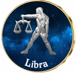 Balanţă, medalie zodiac, ambalată exclusiv 