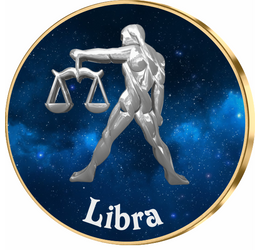 Balanţă, medalie zodiac, ambalată exclusiv 