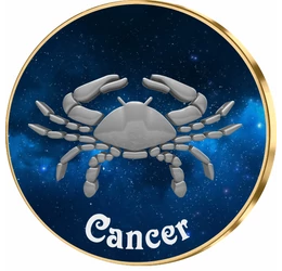 Rac, medalie zodiac, ambalată exclusiv 