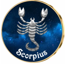 Scorpion, medalie zodiac, ambalată exclusiv 