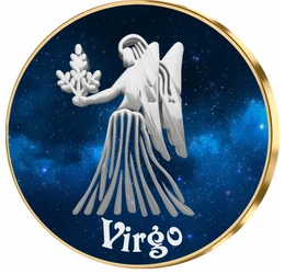 Fecioară, medalie zodiac, ambalată exclusiv 